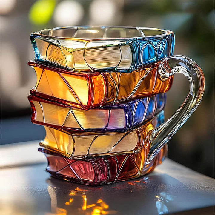 3D Unikátní a Řemeslný Hrnek pro Milovníky Knih