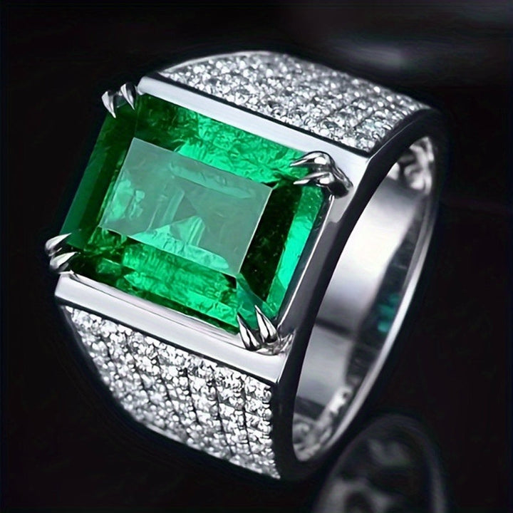 Prsten Elsa s Emeraldem a Diamanty
