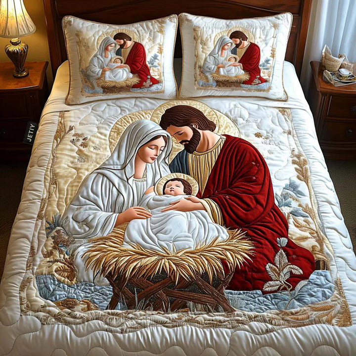 Přehoz na postel prošívaný 3 kusy - Kouzlo Santa Clause