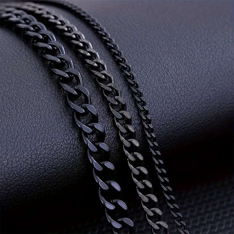 Collier pro muže ve stylu kubánského řetězu s minimalistickým designem