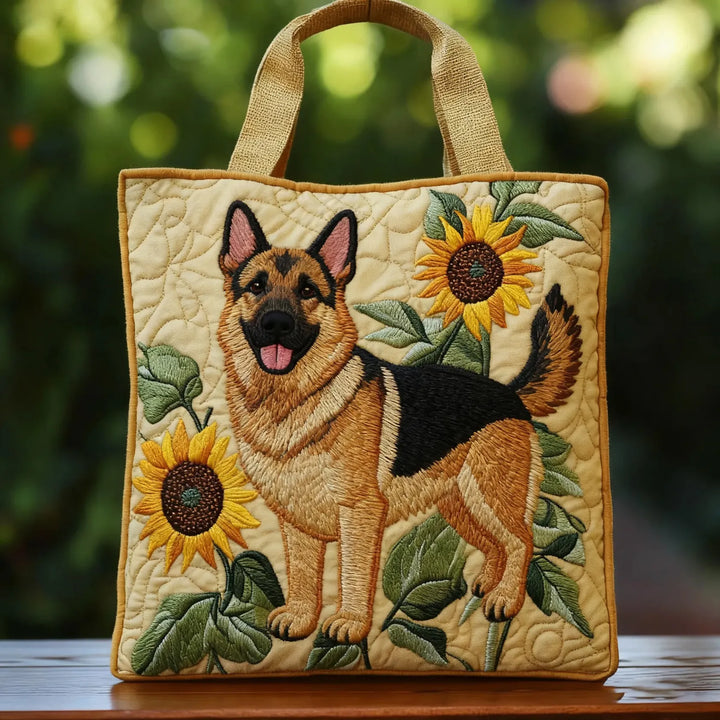 Sak Artisanal - Německý ovčák s květinovým motivem