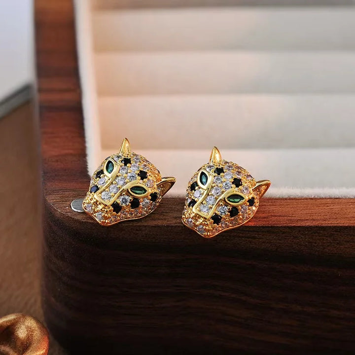 Náušnice z multikolorového leopardího krystalu