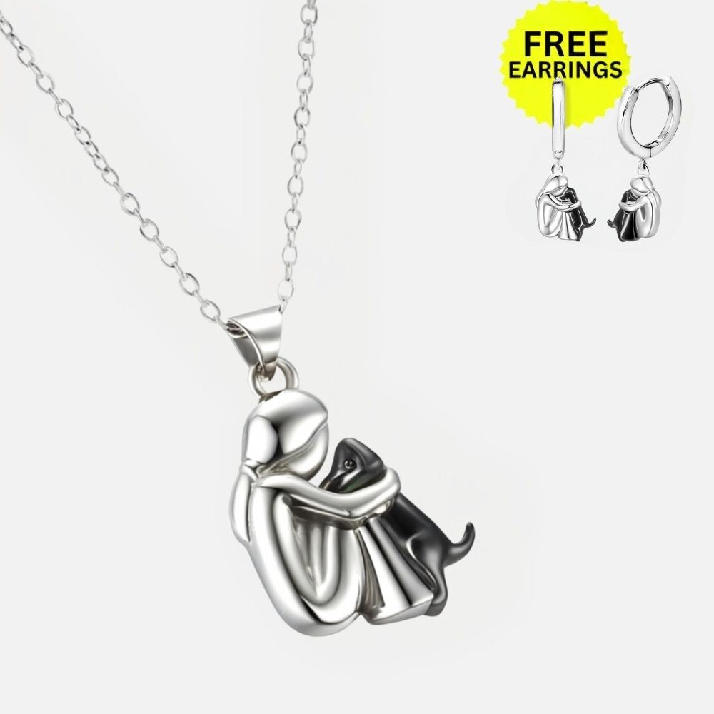 Hug Pendentif Náhrdelník s Dárkovými Náušnicemi