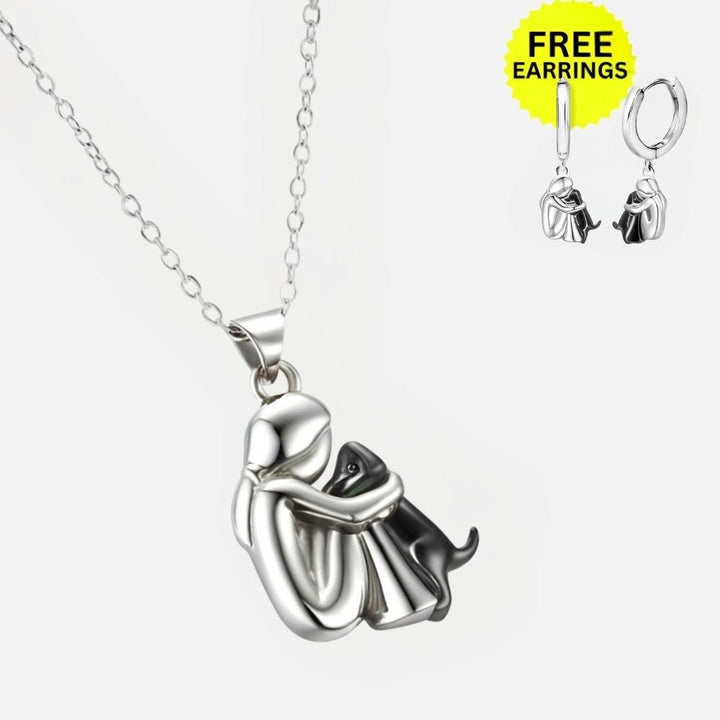 Hug Pendentif Náhrdelník s Dárkovými Náušnicemi