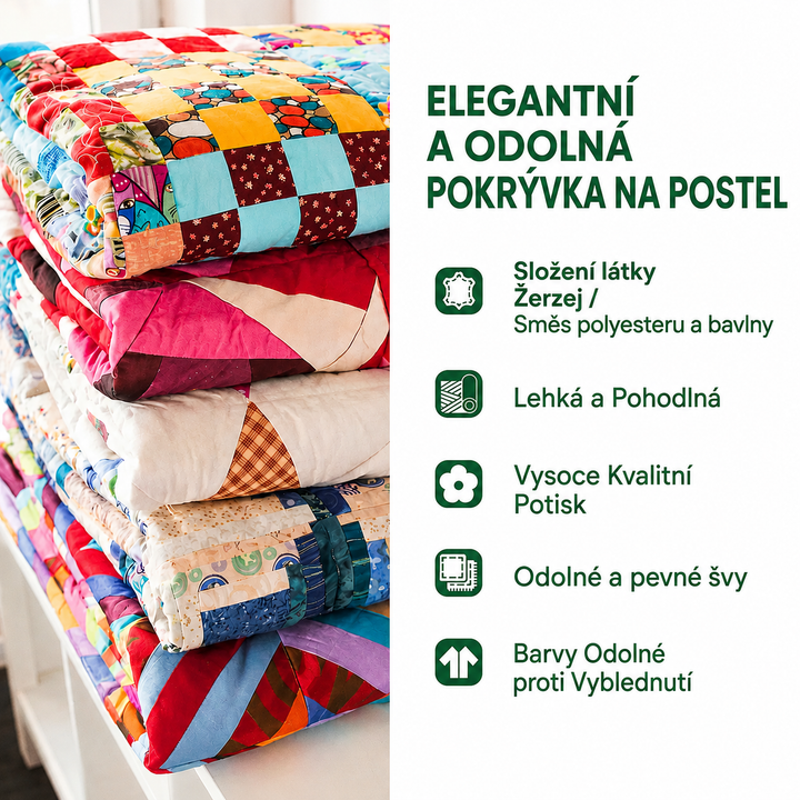 Přehoz na postel prošívaný 3 kusy - Útočiště ptáků