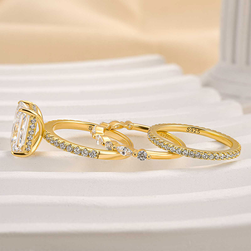Sada 3 Zlatých Snubních Prstenů
