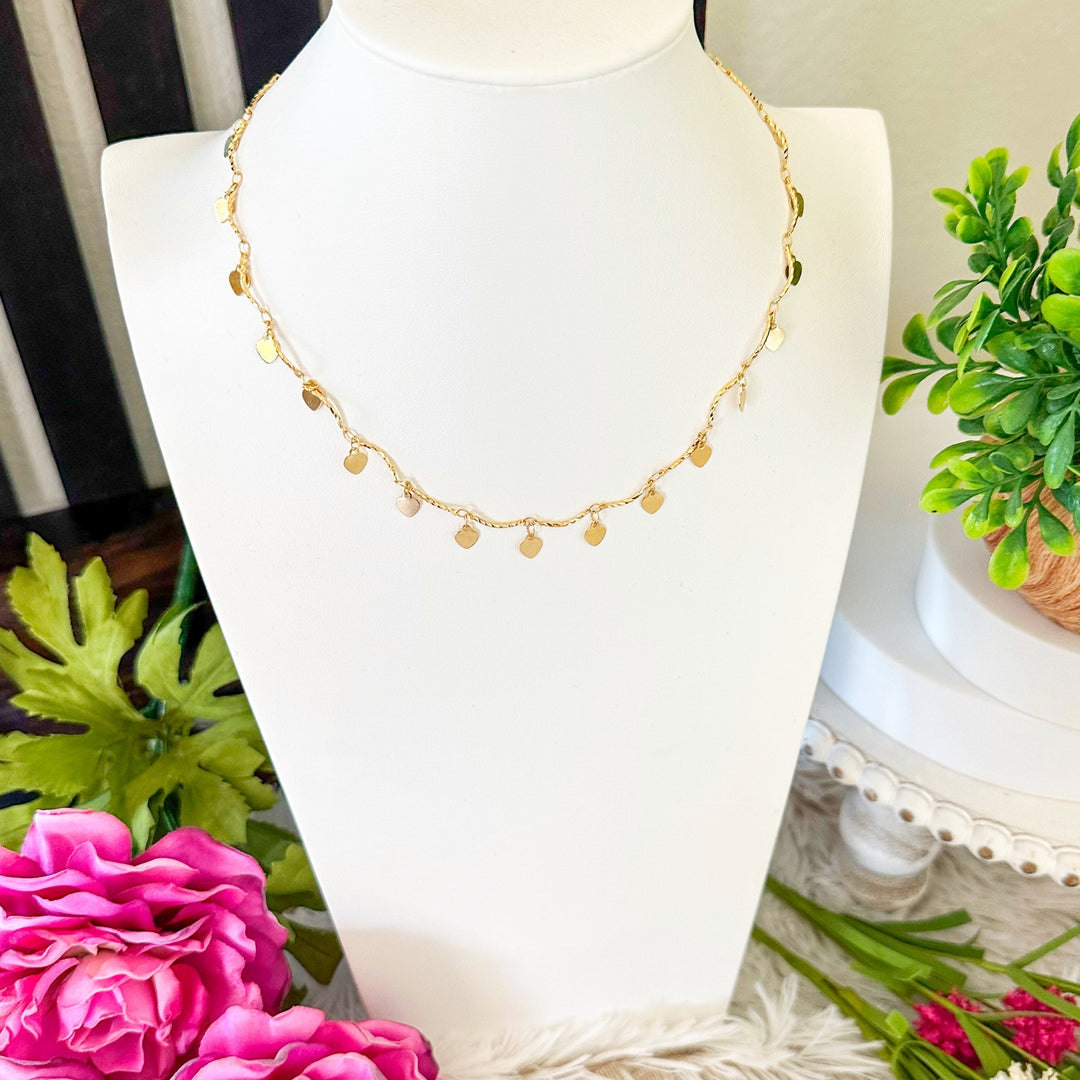 Choker Collier s Přívěskem Srdce Melita
