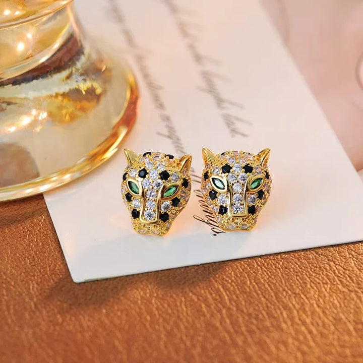 Náušnice z multikolorového leopardího krystalu