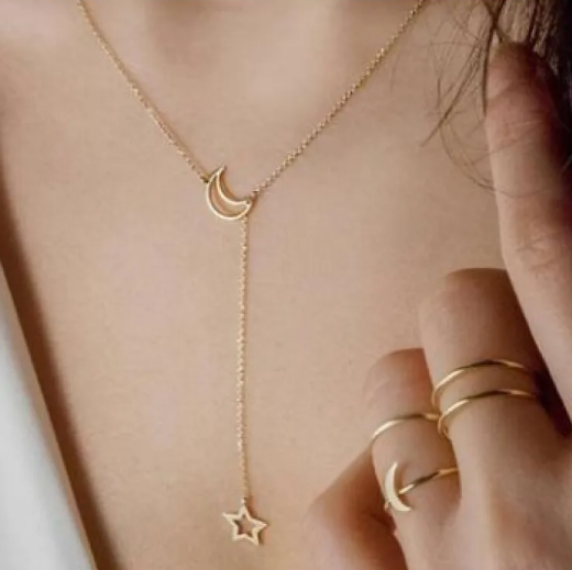 Collier Court Étoile Lunaire