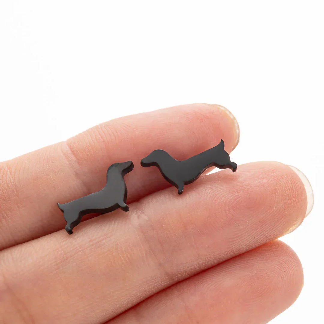Náušnice ve tvaru jezevčíka