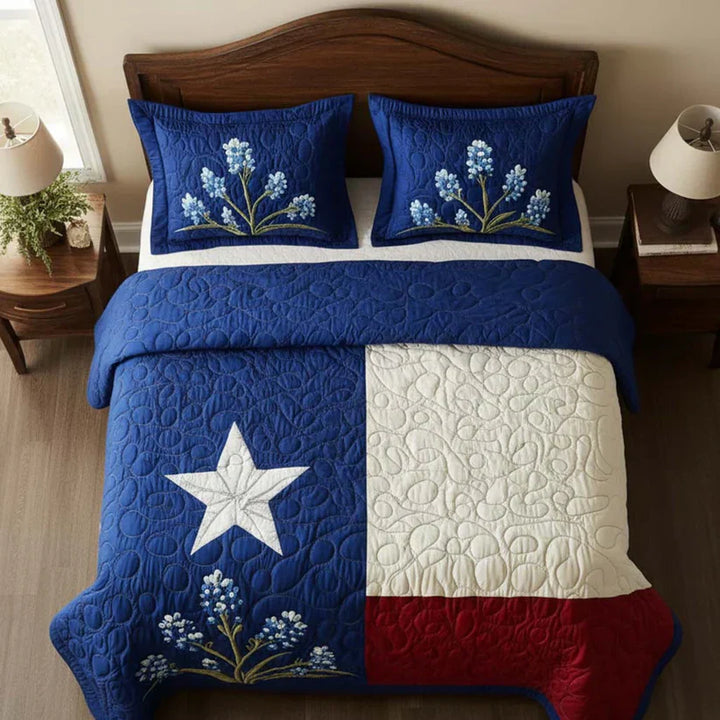 Povlečení s prošíváním 3 kusy - Hrdost Texasu