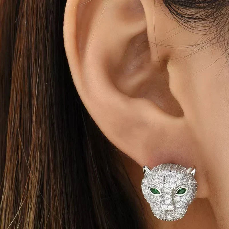 Náušnice z multikolorového leopardího krystalu
