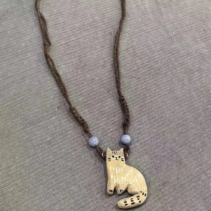 Vintage Přívěsek Kočka s Hvězdami