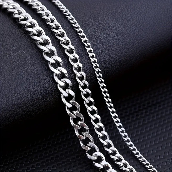 Collier pro muže ve stylu kubánského řetězu s minimalistickým designem