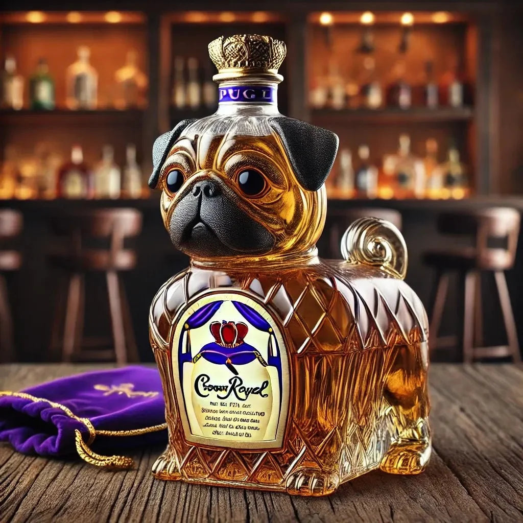 Francouzský Bulldog Whisky Láhev