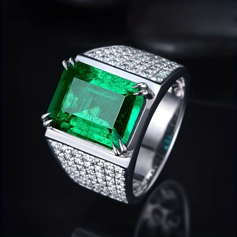 Prsten Elsa s Emeraldem a Diamanty