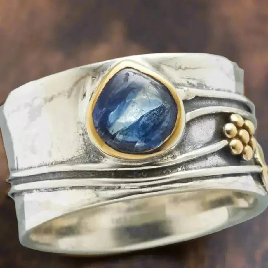 Meditativní Boho Prsten s Drahokamem