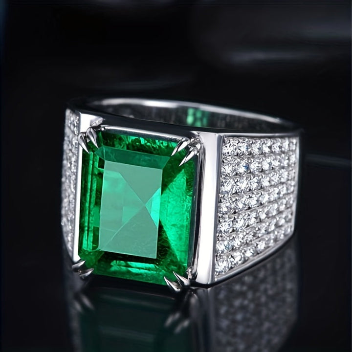 Prsten Elsa s Emeraldem a Diamanty