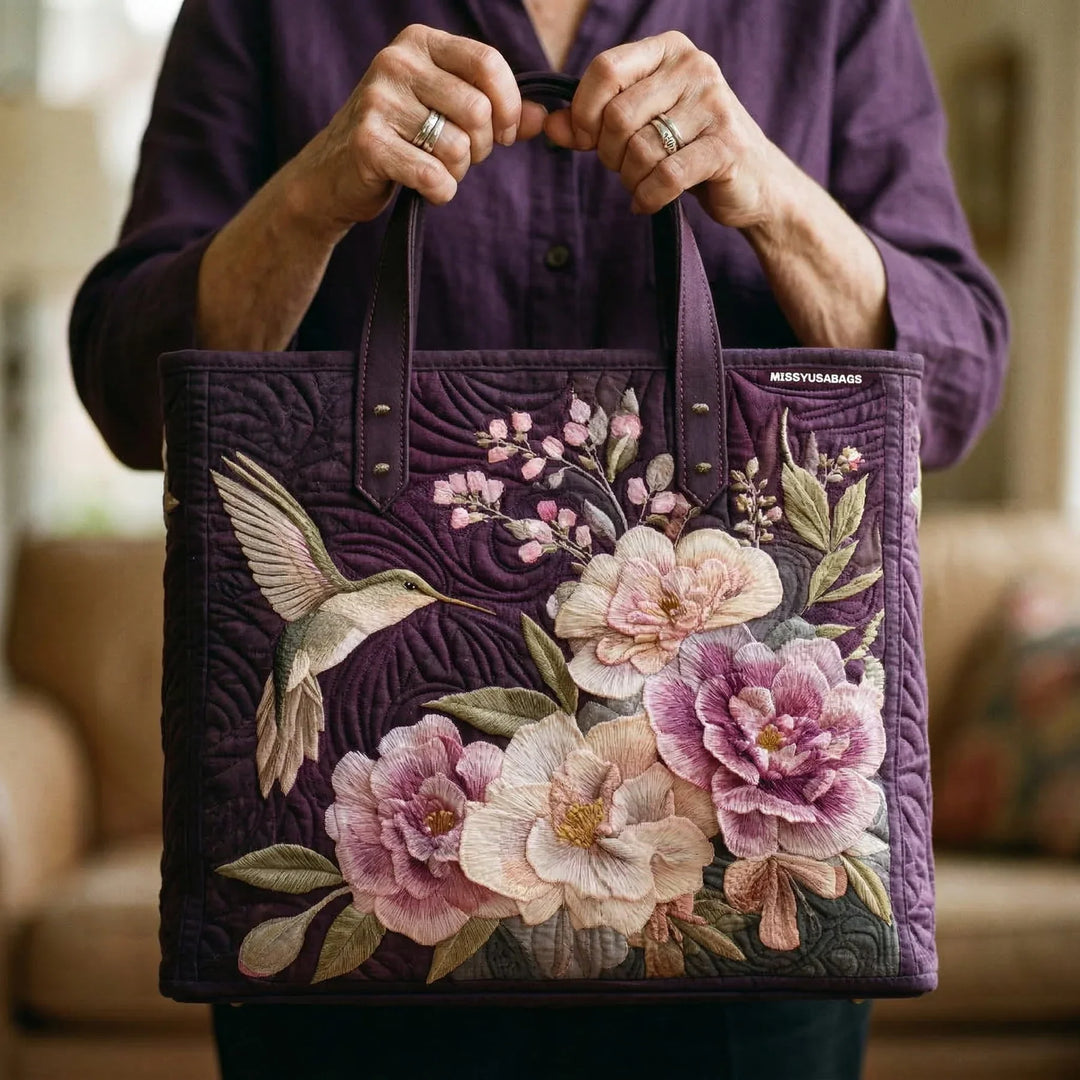 Taška Artisanal Matelassé - Kolibříci a Orchideje