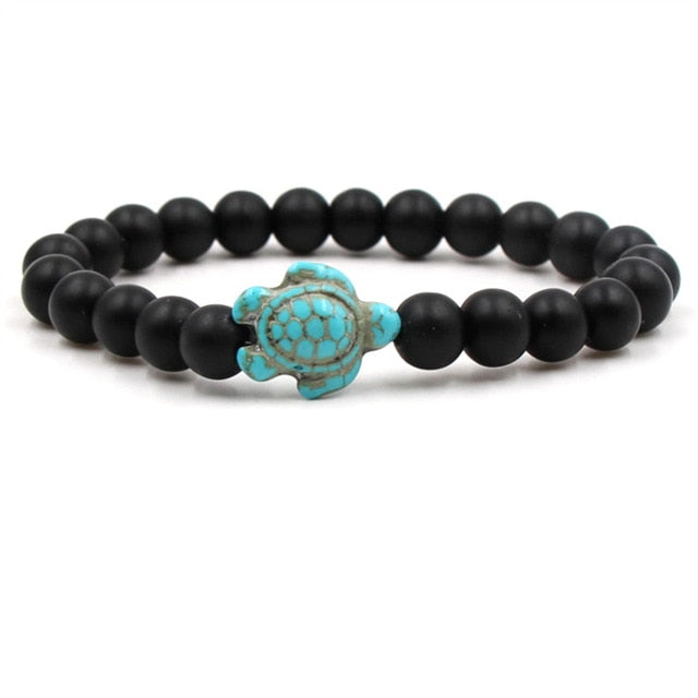 Náhrdelník z přírodních kamenů ve tvaru jedinečné želvy